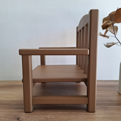 【受注製作】Msize ブラウン １人掛け ぬいぐるみ用 椅子 3枚目の画像
