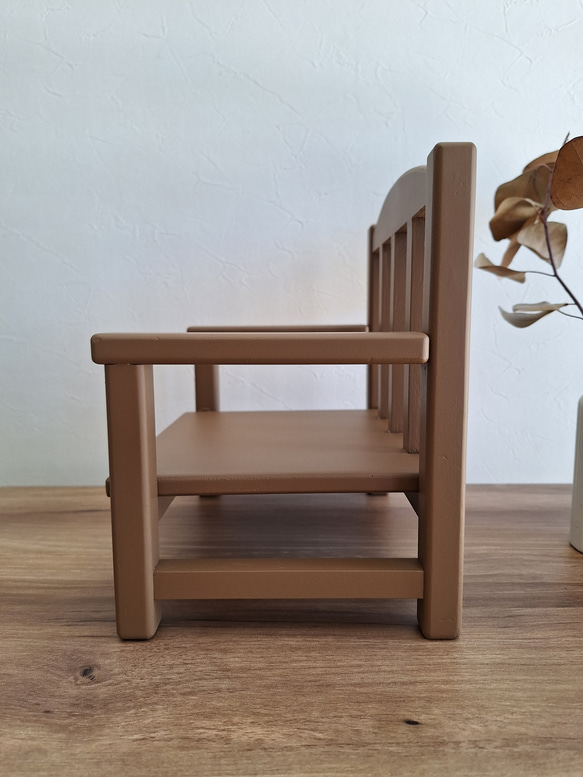 【受注製作】Msize ブラウン １人掛け ぬいぐるみ用 椅子 3枚目の画像