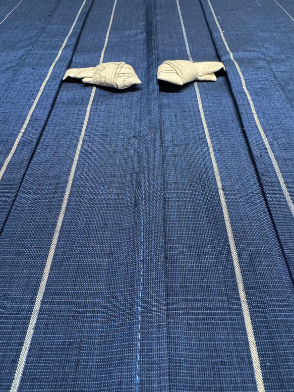 米沢織の機屋が作った「Uwappari玉繭たて絣」絹素材 5枚目の画像