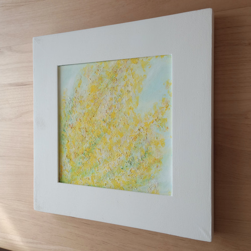 黄色の花』選べる額 絵画 アート 癒し ガーデン インテリア ミモザ