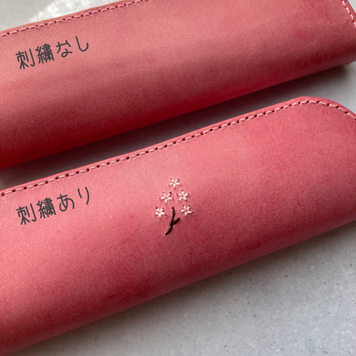 桜2025大人かわいい本革刺繍ペンケース ペンケース In Leather 通販