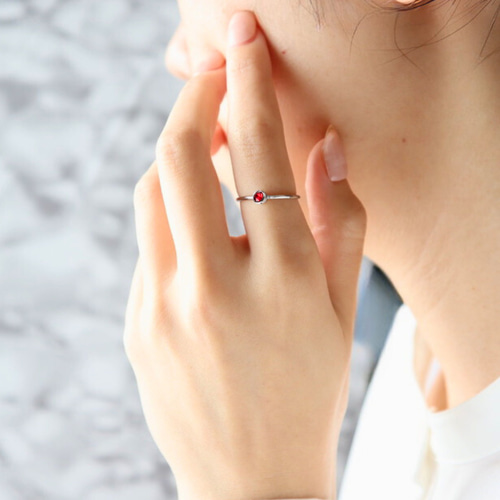 シルバーリングセット 多色宝石付き Limited Edition》K10紫金石／シルバートパーズセットリング