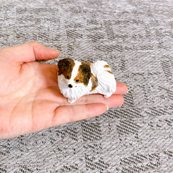 パピヨン　ミニチュア　犬　フィギュア　置物　オブジェ　粘土 6枚目の画像