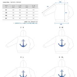 春の福袋◎フルジップパーカー＆5.6ozTシャツ/Lサイズ/ブルーイカリ&千鳥千魚格子 6枚目の画像