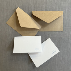 リソグラフ印刷二つ折りサンキューカード　カード2枚封筒2枚 2枚目の画像