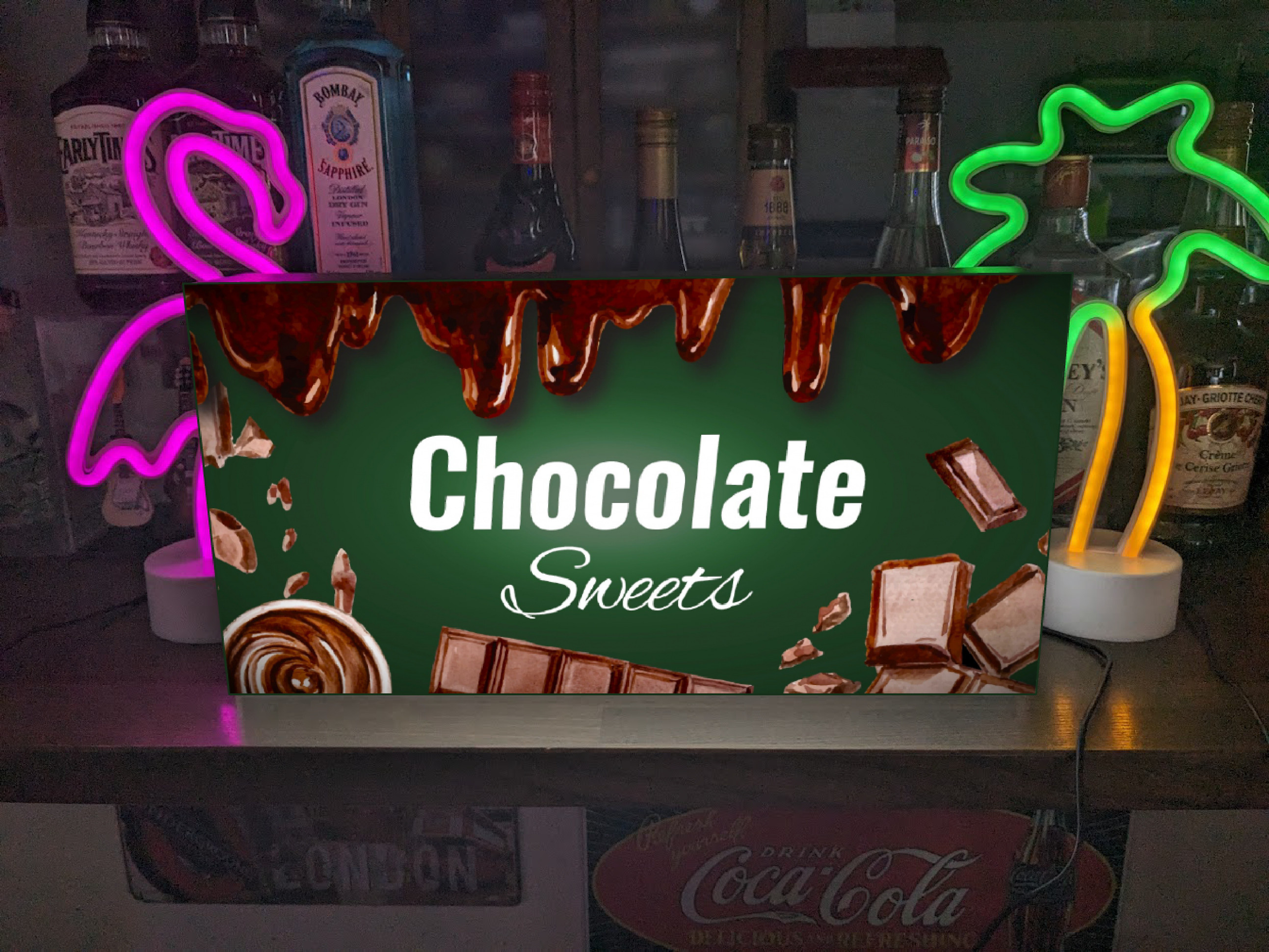 【Lサイズ】チュロス お菓子 洋菓子 カフェ 看板 置物 雑貨 ライトBOX Lサイズ】チュロス お菓子 洋菓子 スペイン 揚げ菓子 カフェ