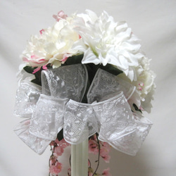 桜のキャスケードブーケ♪ブートニア付き♪生花みたいに綺麗な造花です♪高品質なのに安い 10枚目の画像