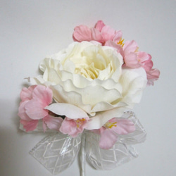 桜のキャスケードブーケ♪ブートニア付き♪生花みたいに綺麗な造花です♪高品質なのに安い 14枚目の画像