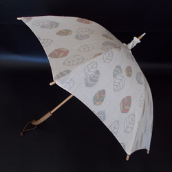 ＊母の日セール＊  紬の日傘「パリの散歩道」 1枚目の画像