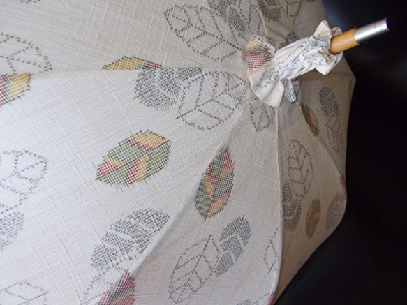 紬の日傘「パリの散歩道」 8枚目の画像