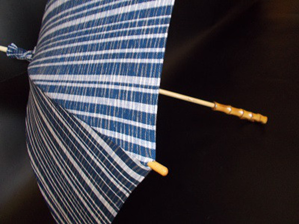 久留米絣の日傘　「最上川」 7枚目の画像