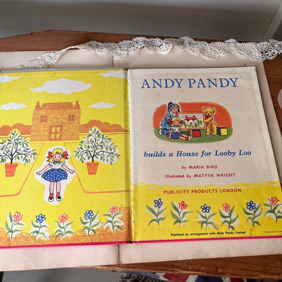 英国で出会った♪ 1950-1960年代の大型絵本 ヴィンテージ /「Andy Pandy 」 4枚目の画像