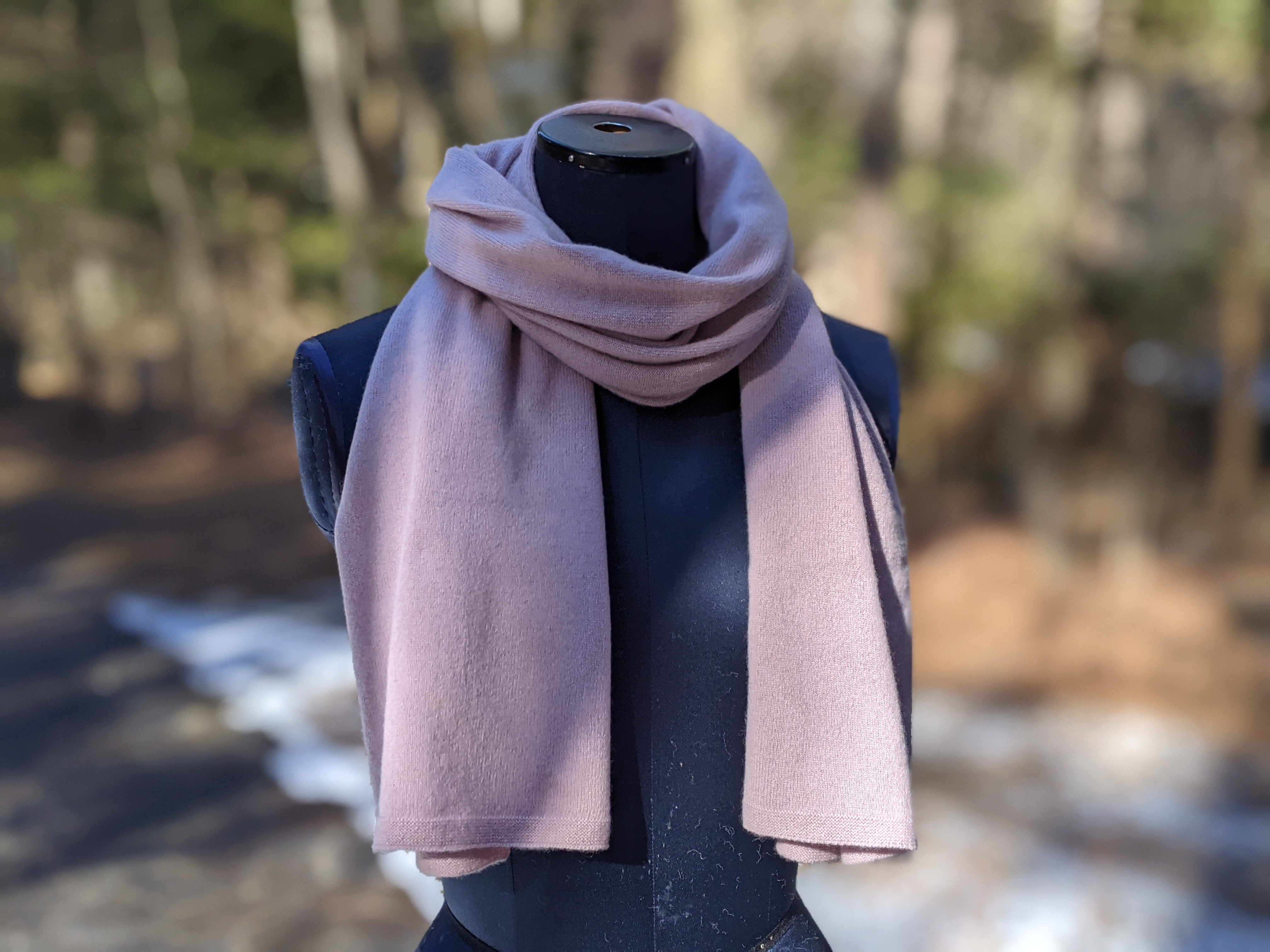 カシミヤ100%❢薄ピンク色マフラー