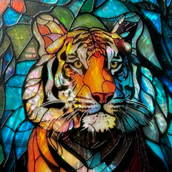 iPhone 16/15 珍珠母貝老虎和草原圖案手機殼，個性化定制，天然貝殼，柔軟防震，兼容所有型號，型號 049 第7張的照片