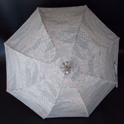 結城紬の日傘「朝霧」 2枚目の画像