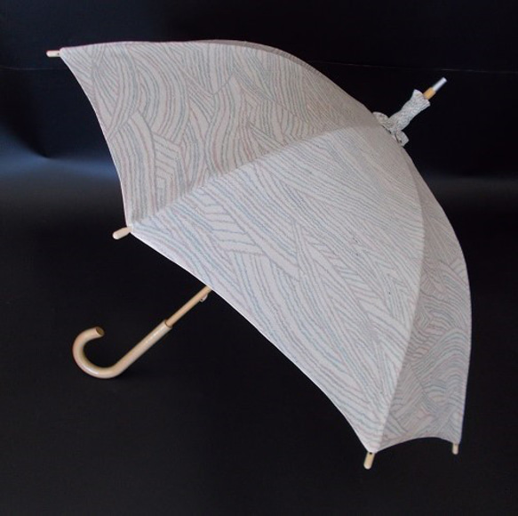 結城紬の日傘「春の海」 1枚目の画像