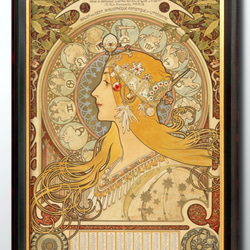 ミュシャ『Zodiac』複製画 【額入り】 絵画 〜ART❖MUSEUM〜 通販