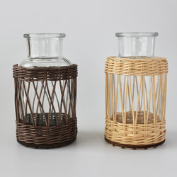 藤編花瓶（棕色），有三種尺寸可選♪ 玄關裝飾，室內飾品 第4張的照片