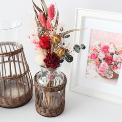 藤編花瓶（棕色），有三種尺寸可選♪ 玄關裝飾，室內飾品 第7張的照片