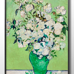 額装☆アメリカで版画化☆花の絵 花 フラワー 版画 ブルー ピンク