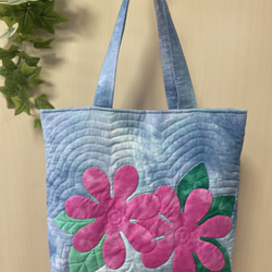ハワイアン　ミシンキルト　トートバッグ　ティアレ Kenui Quilts ハワイアンキルト トートバッグ ティアレ グリーン