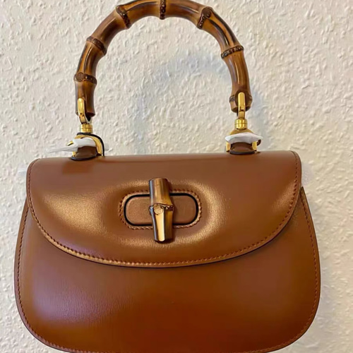 バンブーハンドルレザーバッグ ハンドバッグ Lavanta 通販 17345371