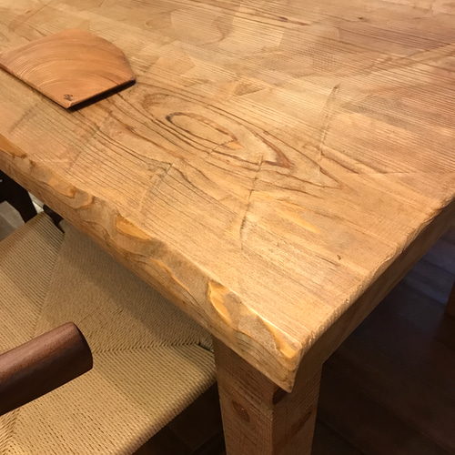 八溝杉厚板（約45mm）ダイニングテーブル【地産地消材家具