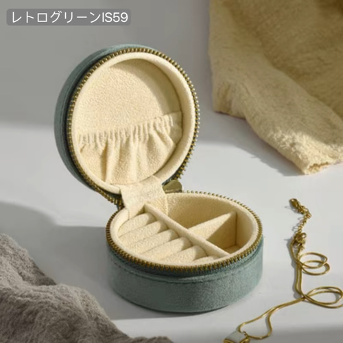 コンパクトタイプ リングケース 指輪入れ 丸型 ミニ 飛び散り防止