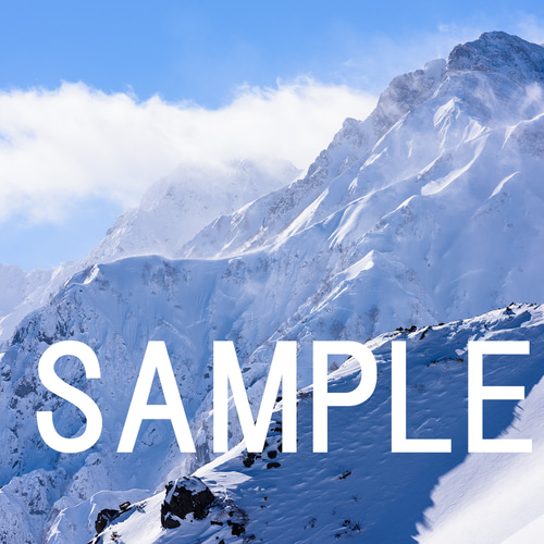 白馬五竜岳 冬景色 インテリアアートポスター IVYL-046 雪 山岳 信州