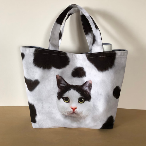 ちょこっとバッグ・シュシュのセット ハチワレ猫 トートバッグ