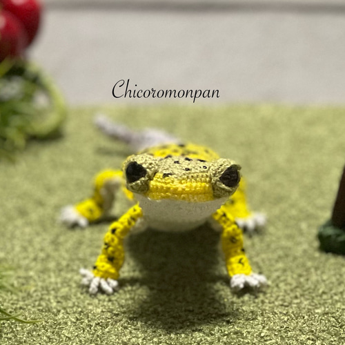 あみぐるみレオパ ハイイエロー あみぐるみ Chicoromonpan shop