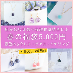 CREEMA限定《春の福袋》2024☆超豪華5000円☆天然石ネックレス・ピアス玉手箱（イヤリング変更可） 1枚目の画像