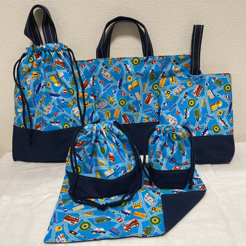 入学入園グッズ 6点セット 車 レッスンバッグ rs.ma 通販