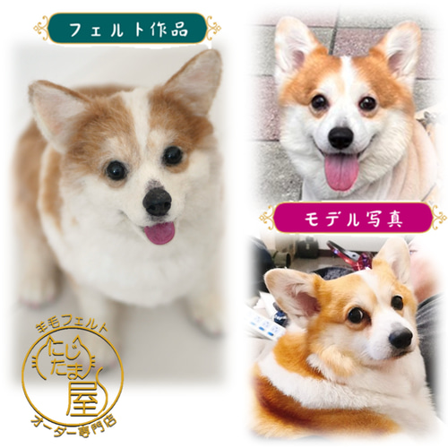 リアル羊毛フェルト「うちの子」オーダー 猫 犬 そっくり ﾍﾟｯﾄ ｽｺﾃｨｯｼｭ 