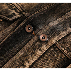 レトロデニムジャケットのトレンドデザイン・メンズレディー兼用 W218 11枚目の画像