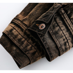 レトロデニムジャケットのトレンドデザイン・メンズレディー兼用 W218 15枚目の画像