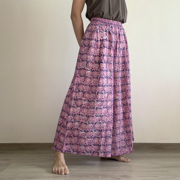 【85cm丈】Skirt Pants | Pink 1枚目の画像