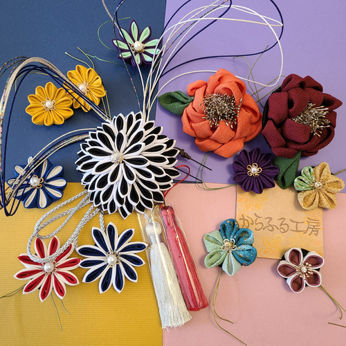 ☆引っ越しのため6月に再開いたします☆つまみ細工髪飾り=卒業式  