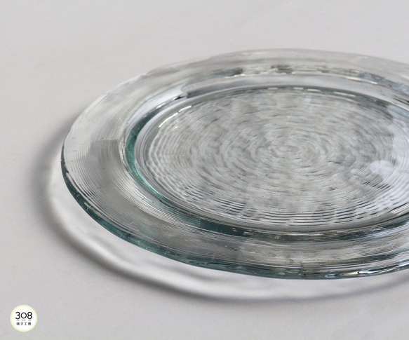 【Creema限定 春の福袋】ペアセット：リサイクルガラスのお皿とグラス(計４点) 5枚目の画像