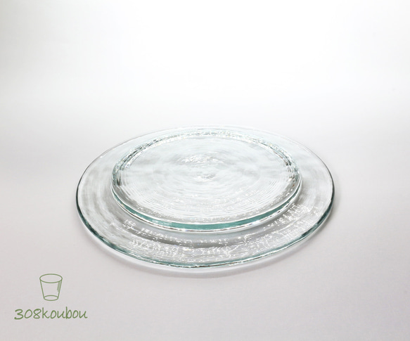 【Creema限定 春の福袋】ペアセット：リサイクルガラスのお皿とグラス(計４点) 8枚目の画像