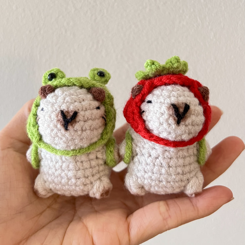 カピバラちゃん 編みぐるみ 2個セット あみぐるみ 青空 通販 17347308