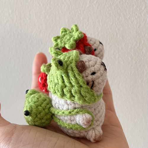 カピバラちゃん 編みぐるみ 2個セット あみぐるみ 青空 通販 17347308