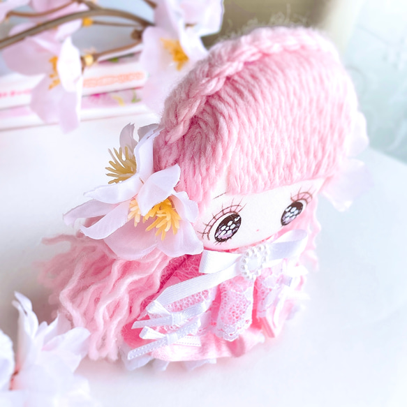 “桜の妖精コレクション” ミニドール 人形 桜 手作り人形 春 4枚目の画像