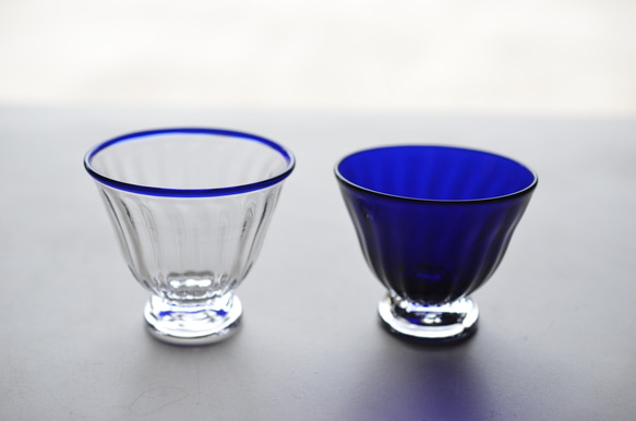 (Creema限定 春の福袋)瑠璃色杯の2色セット 1枚目の画像