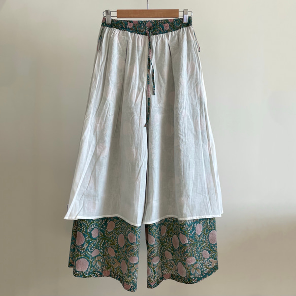 【85cm丈】Skirt Pants | Emerald 8枚目の画像