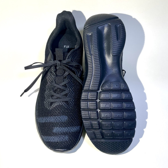 超輕帶線條運動鞋（全黑）22.5cm至28.0cm 線條顏色半定制 第5張的照片