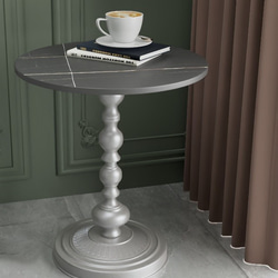 ヨーロッパ風サイドテーブル スレート天板 おしゃれ かわいい インテリア コーヒーテーブル ch-647 6枚目の画像