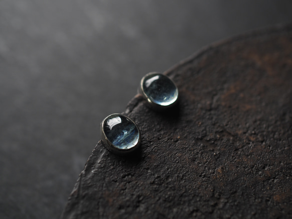aquamarine silver pierce (yokuu) 5枚目の画像