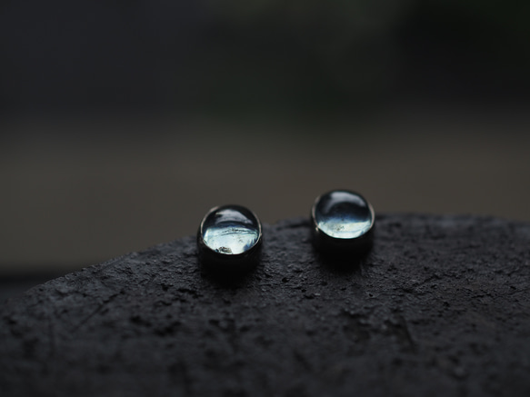 aquamarine silver pierce (yokuu) 6枚目の画像