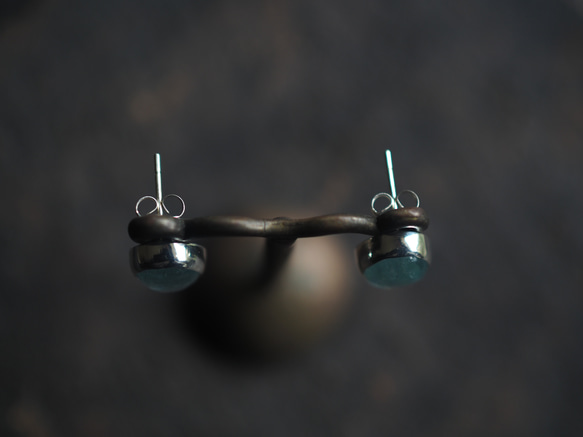 aquamarine silver pierce (yokuu) 11枚目の画像